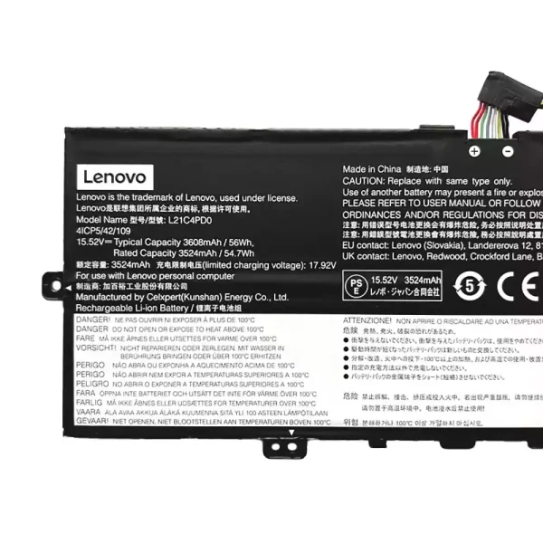 Bateria para computador portátil LENOVO L21B4PD0 L21C4PD0 L21M4PD0 - Image 3