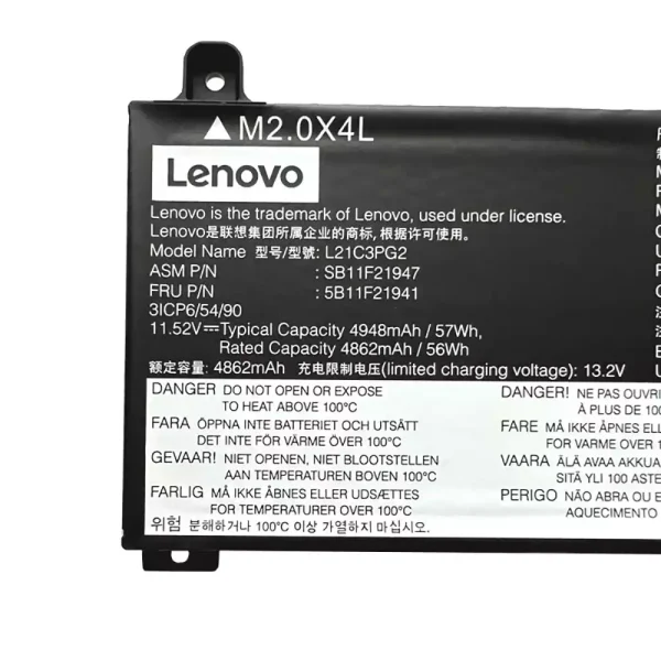 Bateria para computador portátil Lenovo L21C3PG2 L21M3PG2 - Image 4