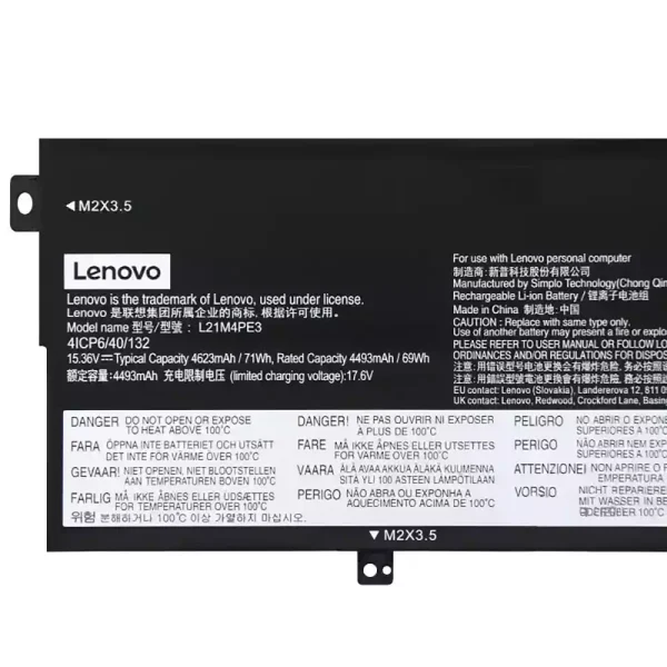 Bateria para computador portátil Lenovo L21M4PE3 L21L4PE3 - Image 3