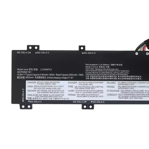 Bateria para computador portátil Lenovo L21B4PC0 L21C4PC1 L21D4PC1 L21M4PC2 L21M4PC3 - Image 3
