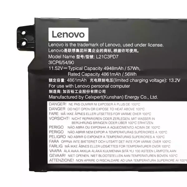 Bateria para computador portátil LENOVO L21C3PD7 L21M3PD7 - Image 3