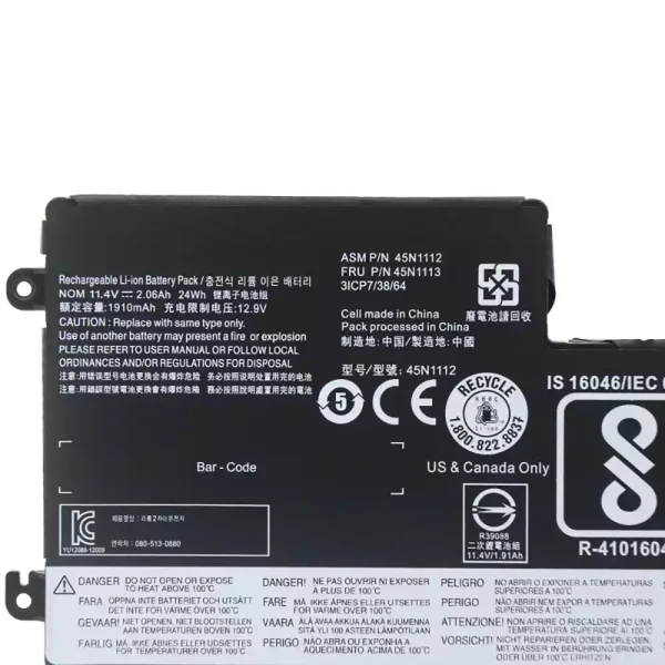 Bateria para computador portátil LENOVO 45N1112 45N1113 - Image 3