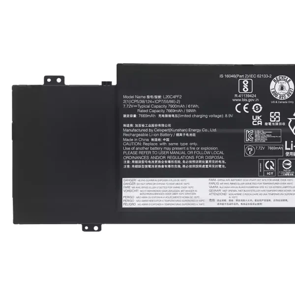Bateria para computador portátil LENOVO L20C4PF2 L20D4PF2 L20M4PF2 - Image 3