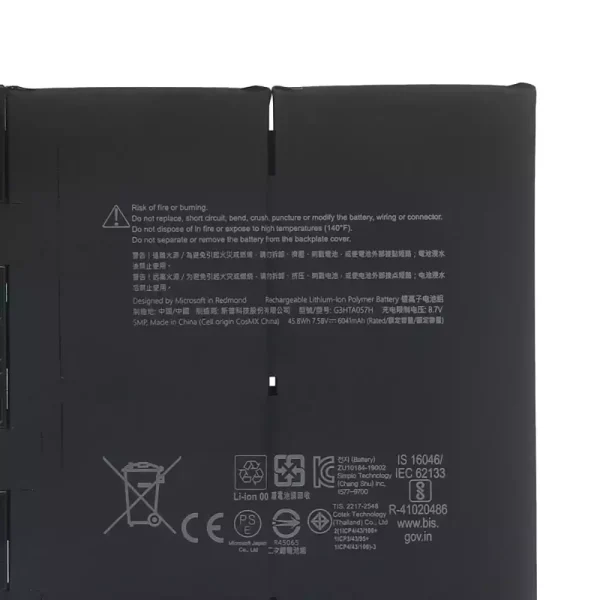 Bateria para computador portátil MICROSOFT G3HTA057H,MICROSOFT Surface Laptop 3 1872/1873 - Image 3