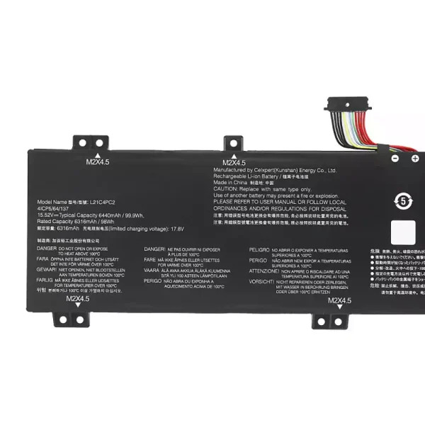 Bateria para computador portátil LENOVO L21C4PC2 L21C4PC3 L21D4PC2 L21M4PC5 L21M4PC6 - Image 3