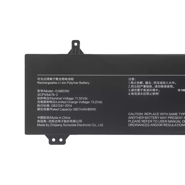 Bateria para computador portátil G16B03W,Redmi G Pro 2022/Redmi G Pro 2024 - Image 3
