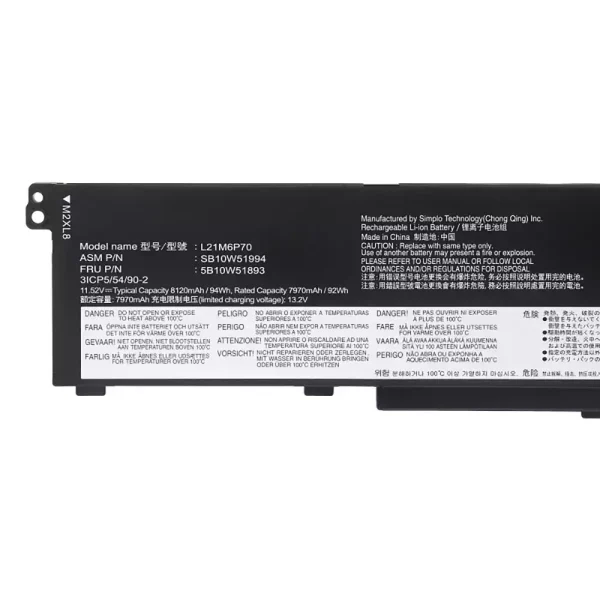 Bateria para computador portátil LENOVO L21M6P70 L21L6P70 L21D6P70 - Image 3