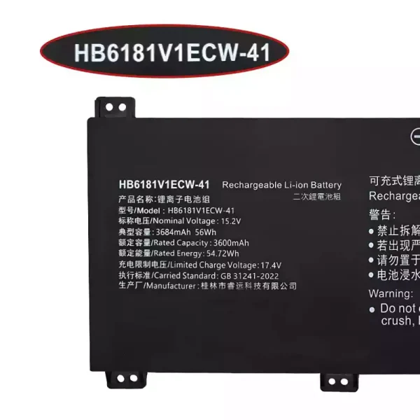 Bateria para computador portátil HUAWEI HB6181V1ECW-41 - Image 3
