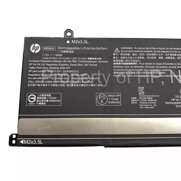 Bateria para computador portátil HP WE04XL HSTNN-WB0F N39857-005 - Image 3