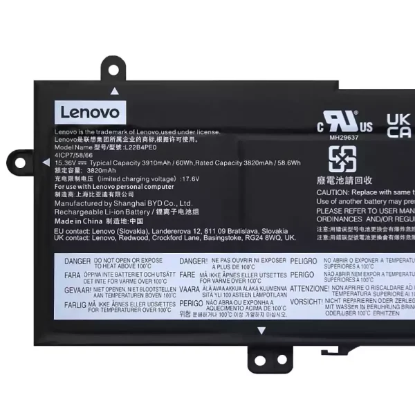 Bateria para computador portátil LENOVO L22B4PE0 L22C4PE0 L22D4PE0 L22M4PE0 - Image 3