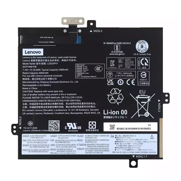 Bateria para computador portátil LENOVO L22B2PH1 L22D2PH1