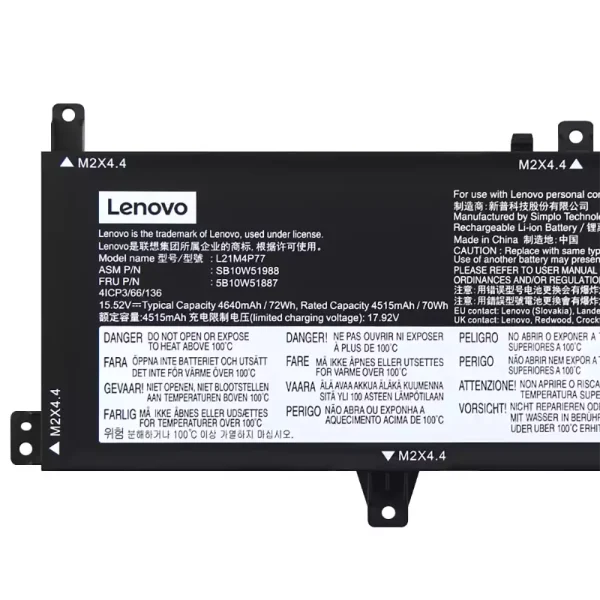 Bateria para computador portátil LENOVO L21M4P77 L21D4P77 - Image 3
