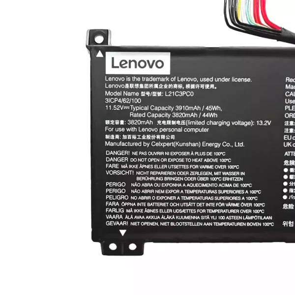 Bateria para computador portátil Lenovo L21C3PC0 L21D3PC0 L21L3PC0 L21M3PC0 - Image 4