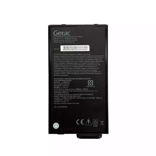 Bateria para computador portátil Getac BP3S2P2100S-02 BP3S1P2680B Getac F110