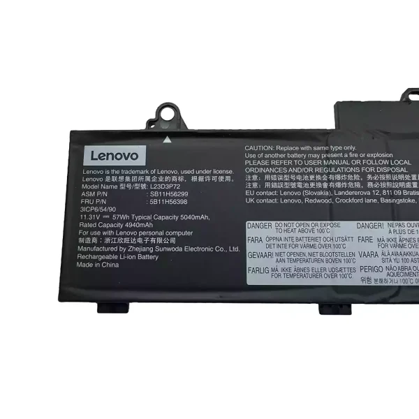 Bateria para computador portátil Lenovo L23D3P72 L23M3P70 L22D3P71 - Image 2