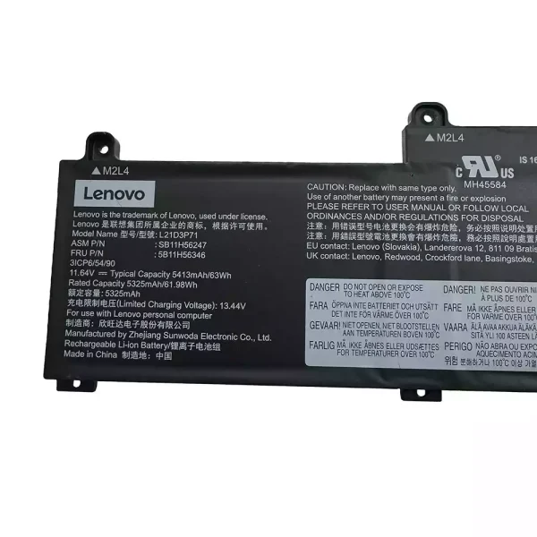 Bateria para computador portátil Lenovo L21D3P71 SB11H56247 5B11H56346 - Image 3