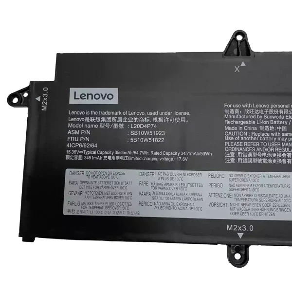 Bateria para computador portátil LENOVO L20M4P74 L20C4P74 - Image 2