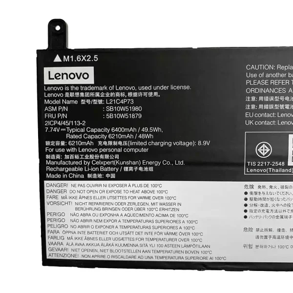 Bateria para computador portátil LENOVO L21M4P73 L21C4P73 - Image 2