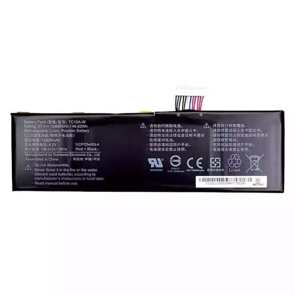Bateria para computador portátil TC12A-W 13-202-jj8330