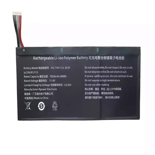 Bateria para computador portátil AEC7591113-3S1P