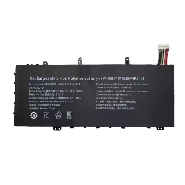 Bateria para computador portátil AEC677475-3S1P