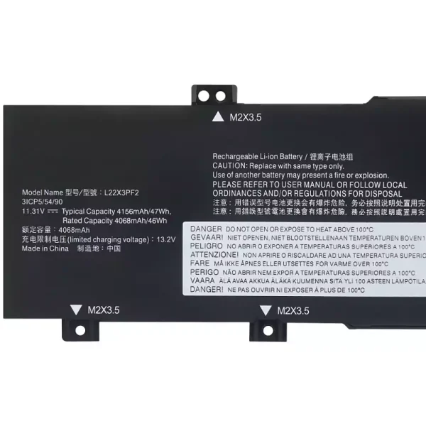 Bateria para computador portátil LENOVO L22X3PF2 L22L3PF2 L22M3PF2 L22D3PF2 L22C3PF2 - Image 3