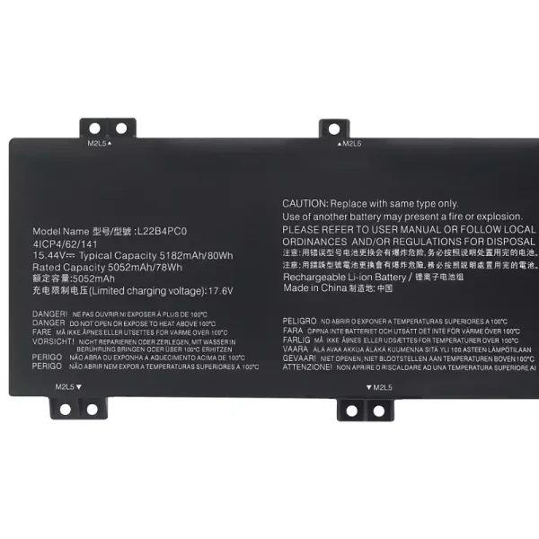 Bateria para computador portátil LENOVO L22B4PC0 L22M4PC0 L22D4PC0 L22C4PC0 L22X4PC0 - Image 3