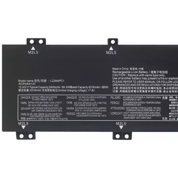 Bateria para computador portátil LENOVO L22M4PC1 L22D4PC1 L22X4PC1 - Image 3