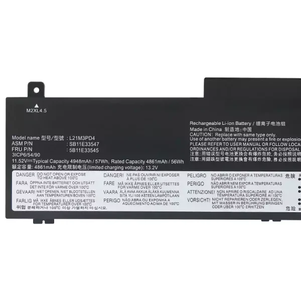Bateria para computador portátil LENOVO L21M3PD4 - Image 3