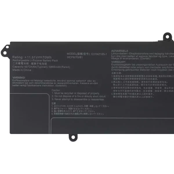 Bateria para computador portátil ASUS C31N2105-1 - Image 3
