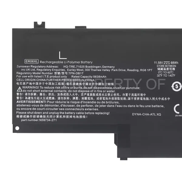 Bateria para computador portátil HP ER06XL TPN-DB1T - Image 3