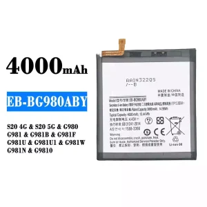 Bateria EB-BG980ABY para Samsung S20 4G/S20 5G
