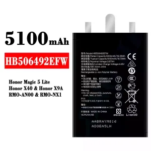 Bateria HB506492EFW para HUAWEI Honor Magic 5 Lite / Honor X40 / Honor X9A