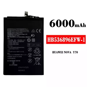 Bateria HB536896EFW-1 para HUAWEI NOVA Y70