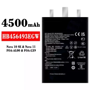 Bateria HB456493EGW para HUAWEI Nova 10 SE/ Nova 11