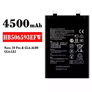 Bateria HB506593EFW para HUAWEI Nova 10 Pro