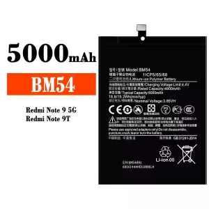 Bateria BM54 para Xiaomi Redmi Note 9 5G / Redmi Note 9T