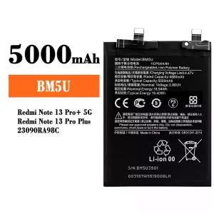 Bateria BM5U para Xiaomi Redmi Note 13 Pro+  / Redmi Note 13 Pro Plus