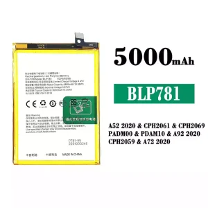 Bateria BLP781 para OPPO A52 2020 / A72 2020 / A92 2020