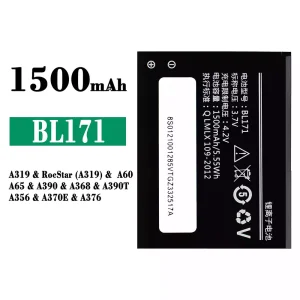 Bateria BL171 para Lenovo A319 / RocStar (A319) / A60 / A65 / A390 / A368 / A390T / A356 / A370E / A376