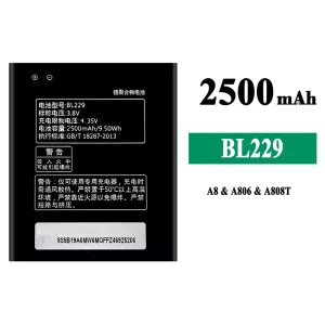 Bateria BL229 para Lenovo A8/A806/A808T