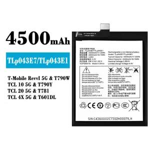 Bateria TLP043E7/TLP043E1 para Alcatel T-Mobile RevvI 5G/TCL 10 5G/TCL 20 5G/TCL 4X 5G