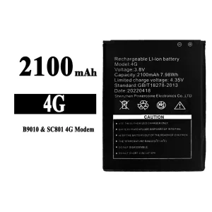 Bateria 4G para Tenda B9010/SC801 4G Modem