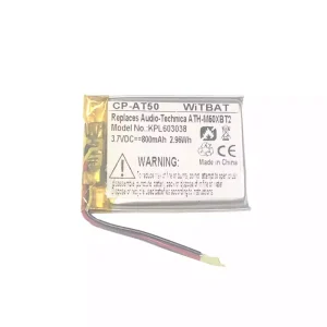 Bateria para auscultadores Audio-Technica ATH-M50XBT2,ATHM50XBT,ATH-DSR9BT,ATH-DSR7BT,ATH-SR6BT,ATH-SR5BT,SR5BTBK,SR5BTWH,ATH-AR3BT