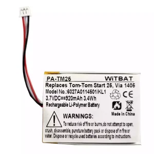 Bateria para TomTom 6027A0114501,Start 20,Start 25