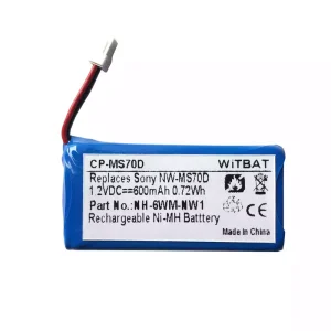 Bateria para SONY Walkman NW-MS70D,NW-MS90D,NH-6WM-NW1