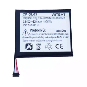 Bateria para Ring Video Doorbell 2nd,5UM5E5